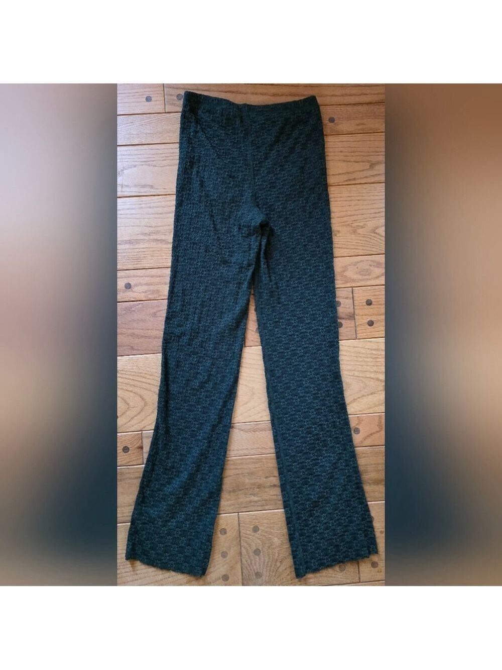 Free People Dark Green Patterned Pants Women